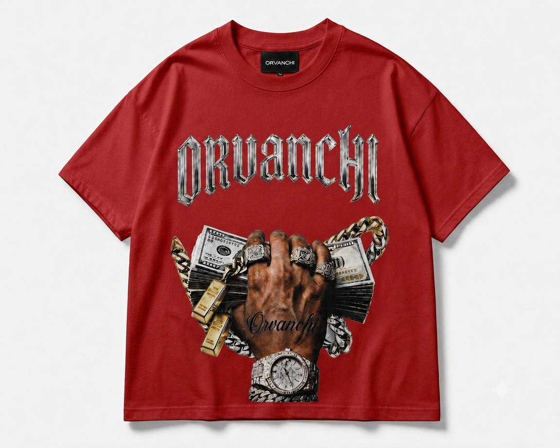 ORVANCHI - Heavyweight "Money & Chains" Graphic T-Shirt (300 GSM)