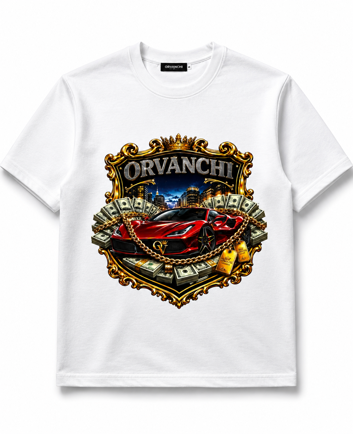 ORVANCHI - Heavyweight "Iced Out Supercar" Graphic T-Shirt (300 GSM)