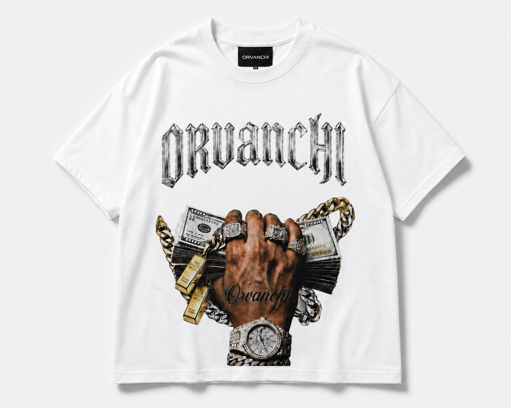 ORVANCHI - Heavyweight "Money & Chains" Graphic T-Shirt (300 GSM)